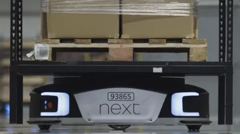 The Chinese robot army transforming the UK's retail industry Geek+ A Geek+ Inc. Eve robot transports shelves