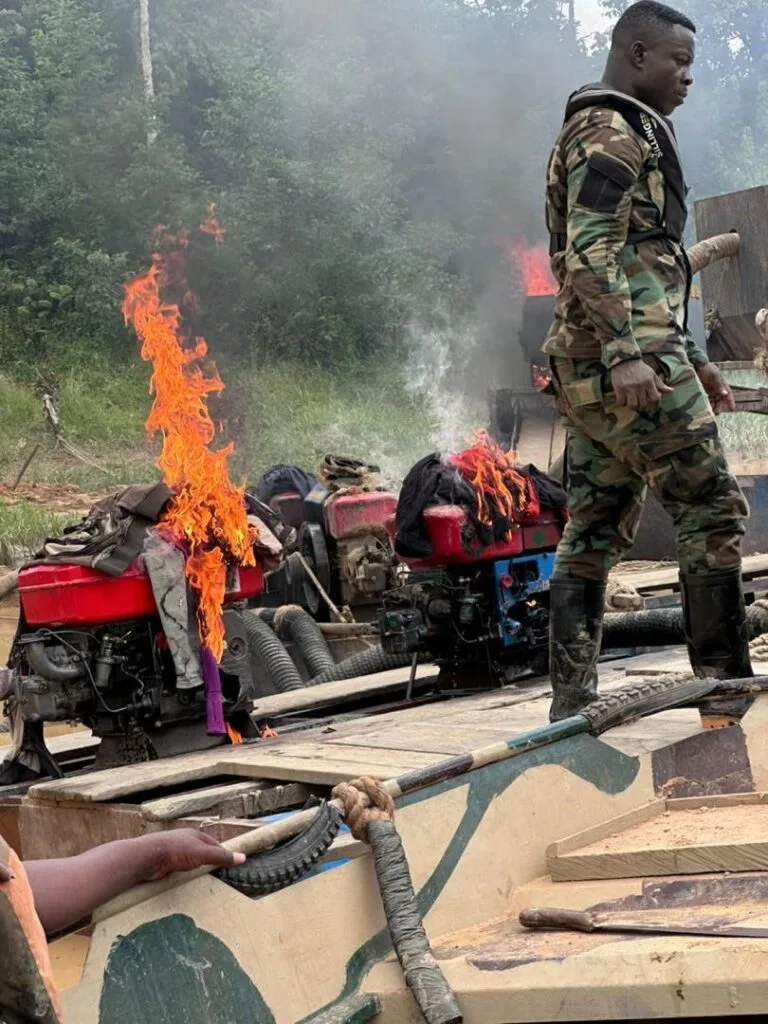 Three foreign nationals arrested over illegal mining on Tano River