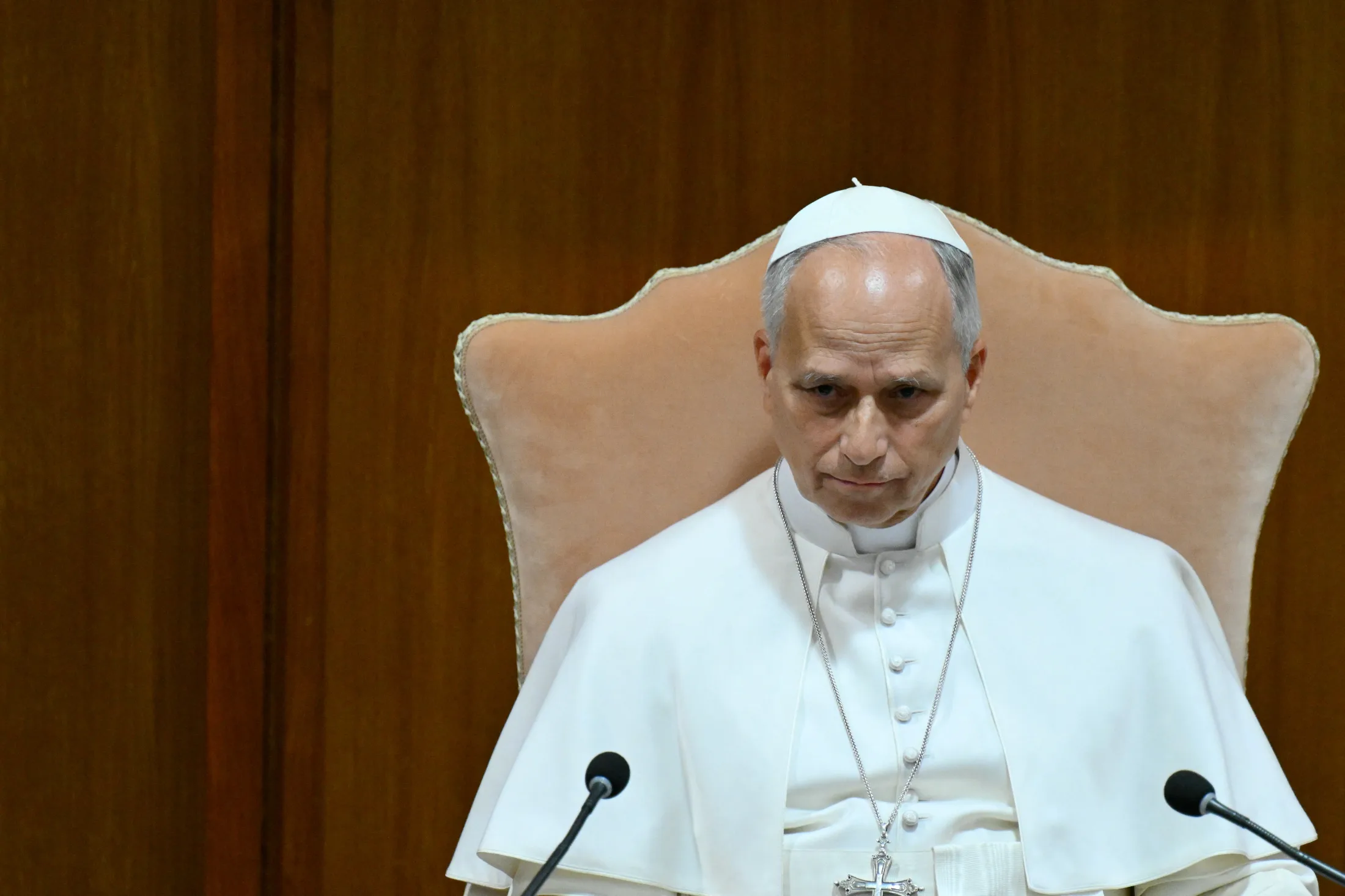 Pope Leo XIV attends the presentation of his first Encyclical Letter Magnifica Humanitas .