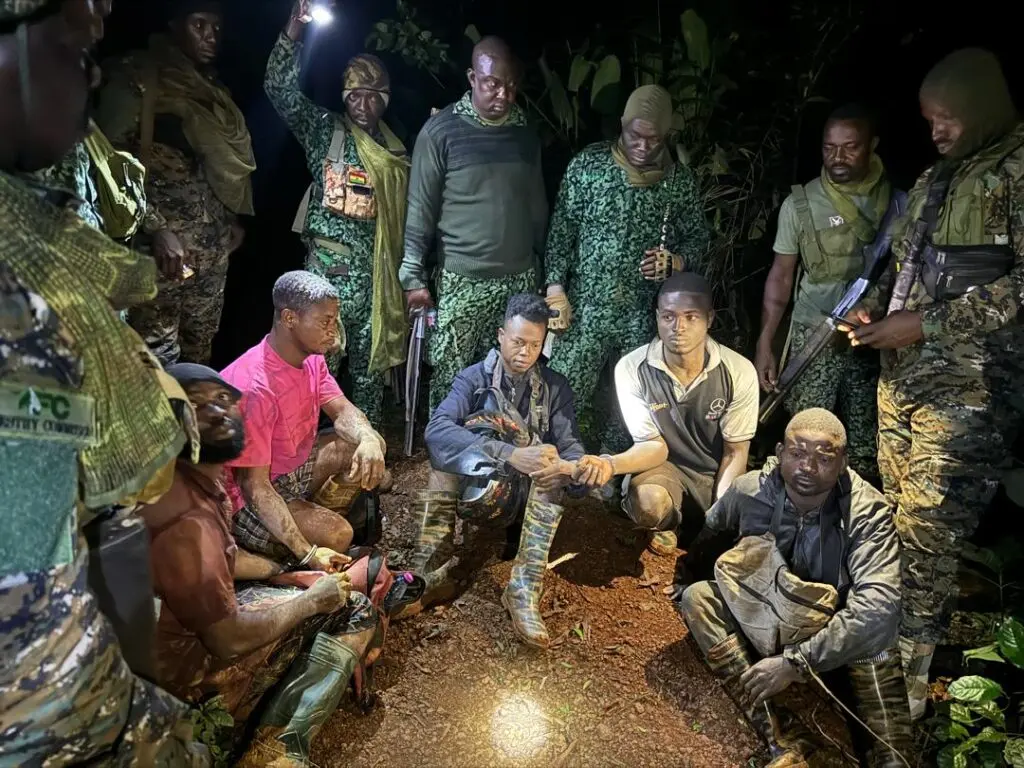 24 suspects arrested in dawn anti-galamsey swoop at Atewa Range Forest