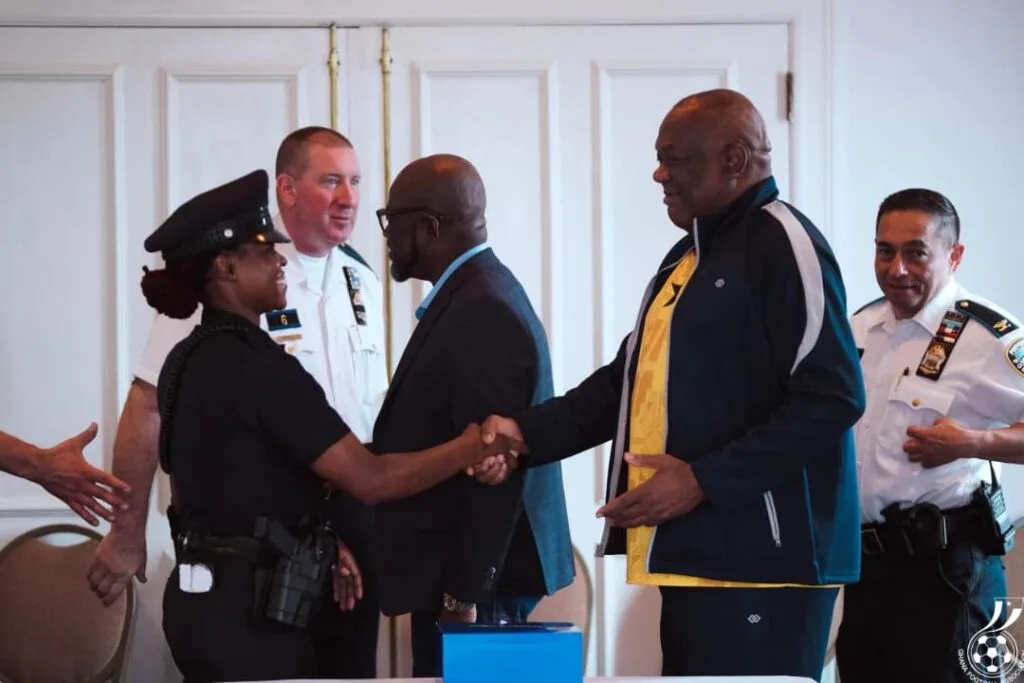 GFA President and Ambassador Smith meet top police command in Providence ahead of Ghana's World Cup opener GFA President and Ambassador Smith meet top police command in Providence ahead of Ghana's World Cup opener