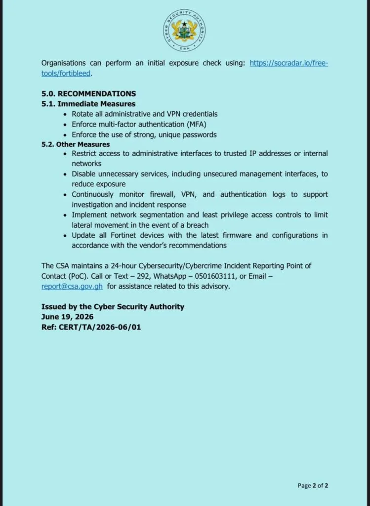 CSA warns organisations over global ‘FortiBleed’ cyber threat CSA warns organisations over global ‘FortiBleed’ cyber threat