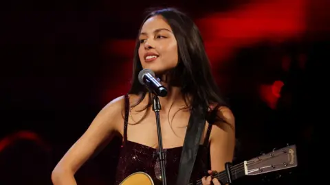 Reuters Olivia Rodrigo performs during the Rock & Roll Hall of Fame Induction ceremony in Los Angeles, California in November