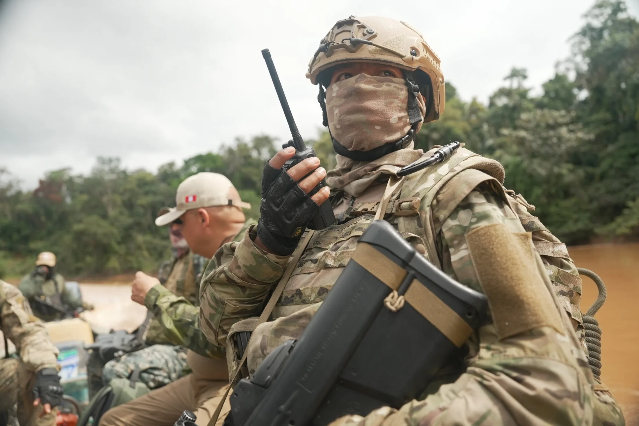 Peru cracks down on illegal gold mining in Amazon reserve with military show of force Peru cracks down on illegal gold mining in Amazon reserve with military show of force