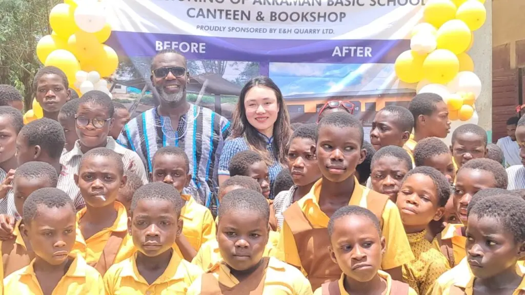 E&H Quarry supports Akraman Basic School with bookshop and canteen E&H Quarry supports Akraman Basic School with bookshop and canteen