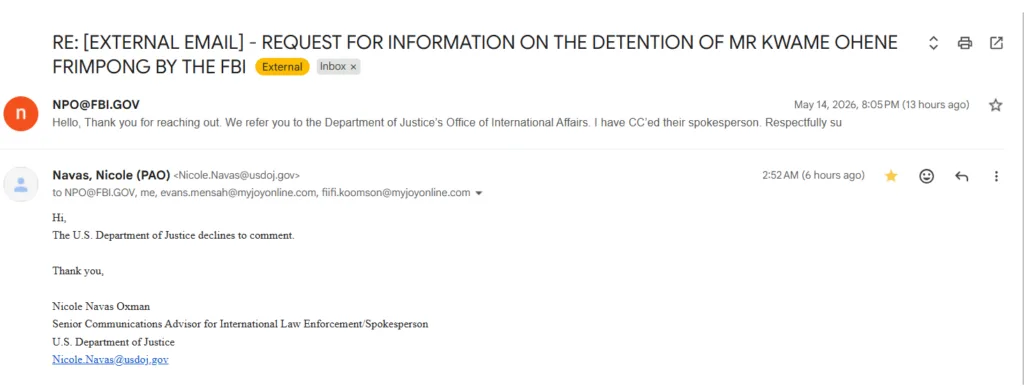 US law enforcement agencies tight-lipped on offences behind Asante Akim North MP's detention