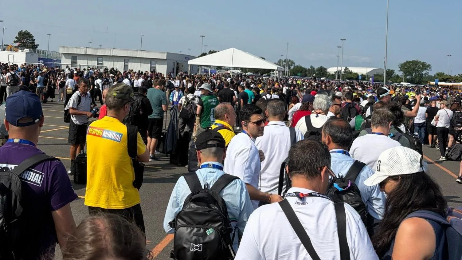Queues for the World Cup final