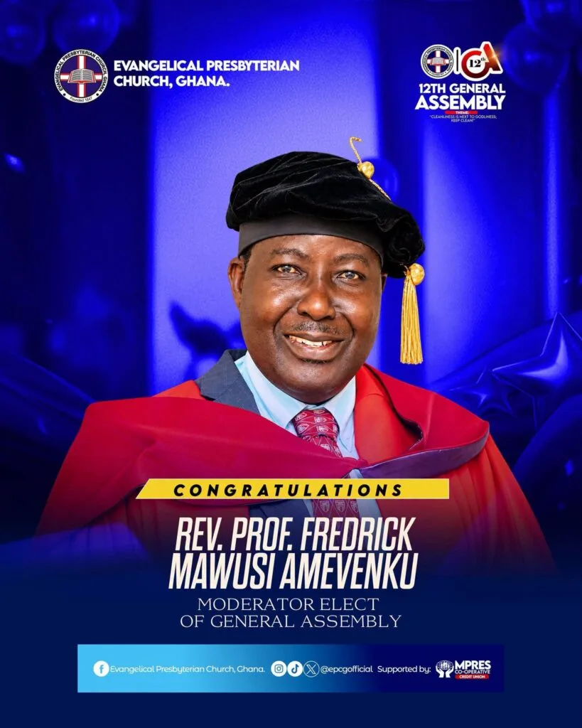 Rev. Prof. Frederick Amevenku elected 15th Moderator of E.P. Church Ghana
