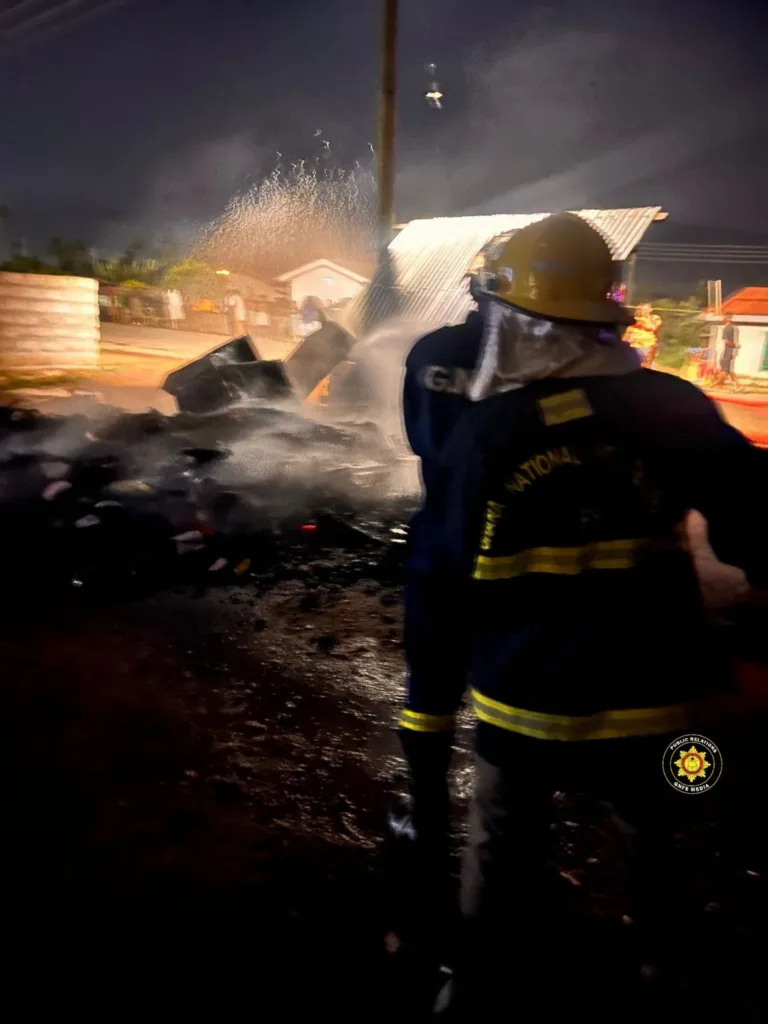 Fire destroys provision store at Peki Dzogbati as GNFS averts major spread Fire destroys provision store at Peki Dzogbati as GNFS averts major spread
