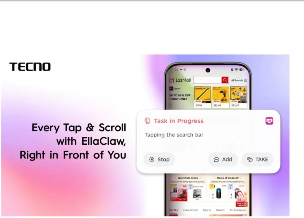 TECNO’s EllaClaw AI introduces smarter device management, personalised digital assistance TECNO’s EllaClaw AI introduces smarter device management, personalised digital assistance