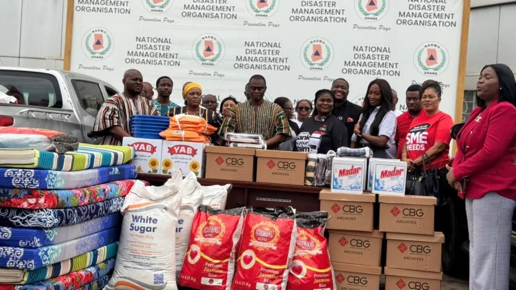 CBG donates relief items to NADMO to support flood victims CBG donates relief items to NADMO to support flood victims