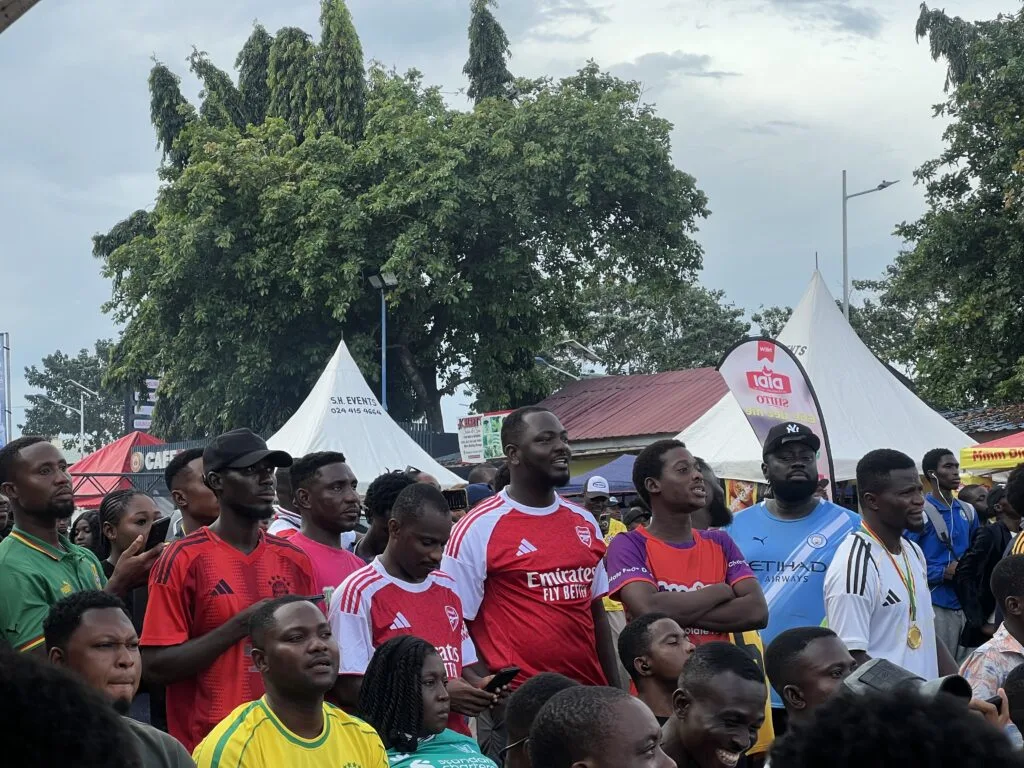 Fans defy rain to watch Champions League final at Hitz FM Rep Ur Jersey
