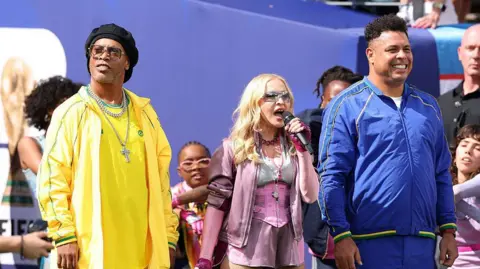 Getty Images Madonna performs at the World Cup half-time show