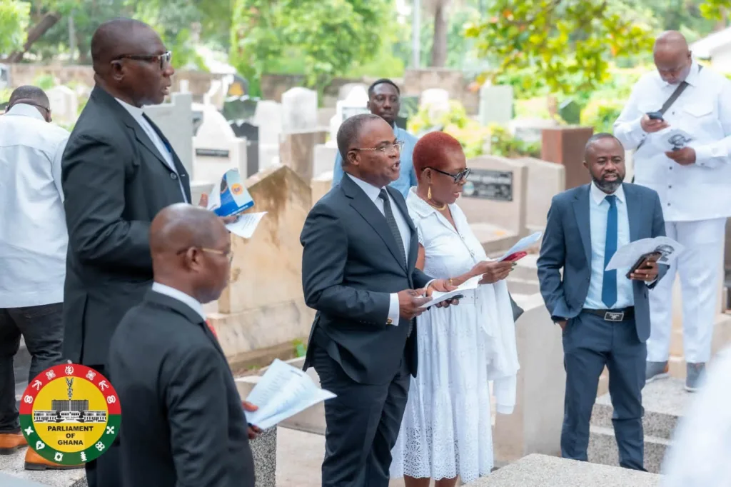 Parliament holds wreath-laying ceremony in memory of former Speaker Justice D. F. Annan