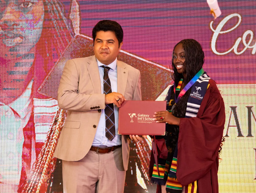 Okyeame Kwame's daughter graduates from Galaxy International School