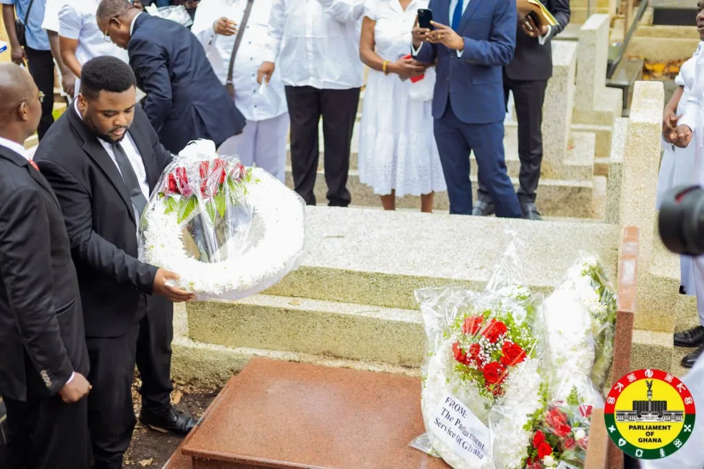 Parliament holds wreath-laying ceremony in memory of former Speaker Justice D. F. Annan