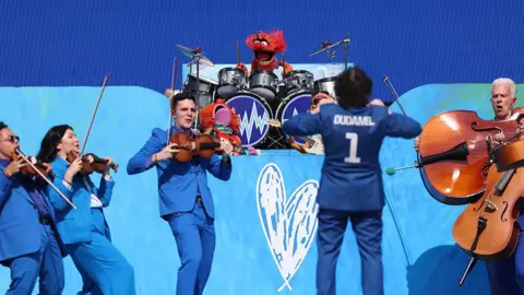 Getty Images Animal performs during the Topps Final Halftime Show during the FIFA World Cup 2026 Final 

