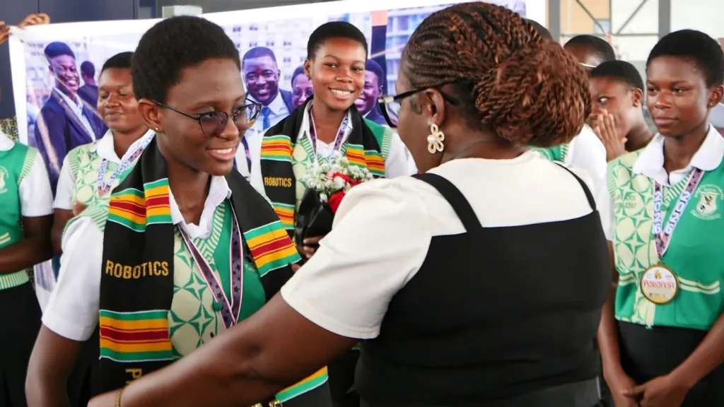 Bosomtwe STEM Girls SHS team returns to rousing welcome after World Robofest Championship feat