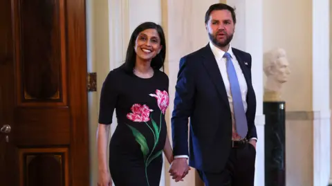 JD Vance announces birth of baby boy with wife Usha Getty Images Usha Vance and JD Vance