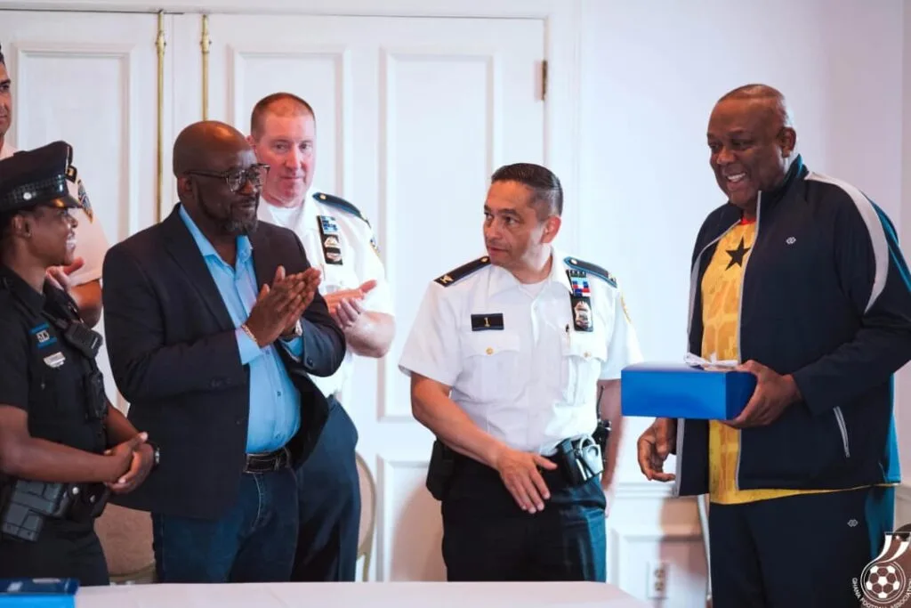 GFA President and Ambassador Smith meet top police command in Providence ahead of Ghana's World Cup opener GFA President and Ambassador Smith meet top police command in Providence ahead of Ghana's World Cup opener