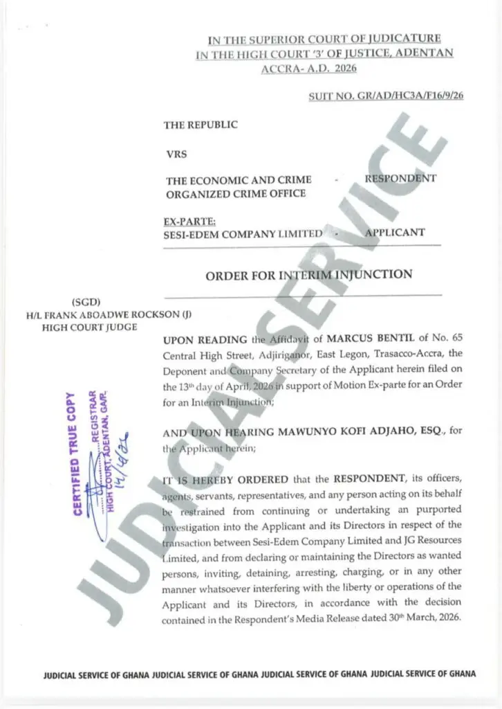 High Court restrains EOCO and halts "WANTED" declaration against Dr Gabriel Kwamigah-Atokple