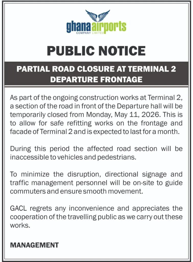 GACL announces a month partial closure at Terminal 2 departure frontage