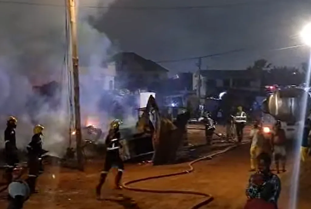 Fire ravages wooden structures at Tantra Hill’s Golden Door area Fire ravages wooden structures at Tantra Hill’s Golden Door area