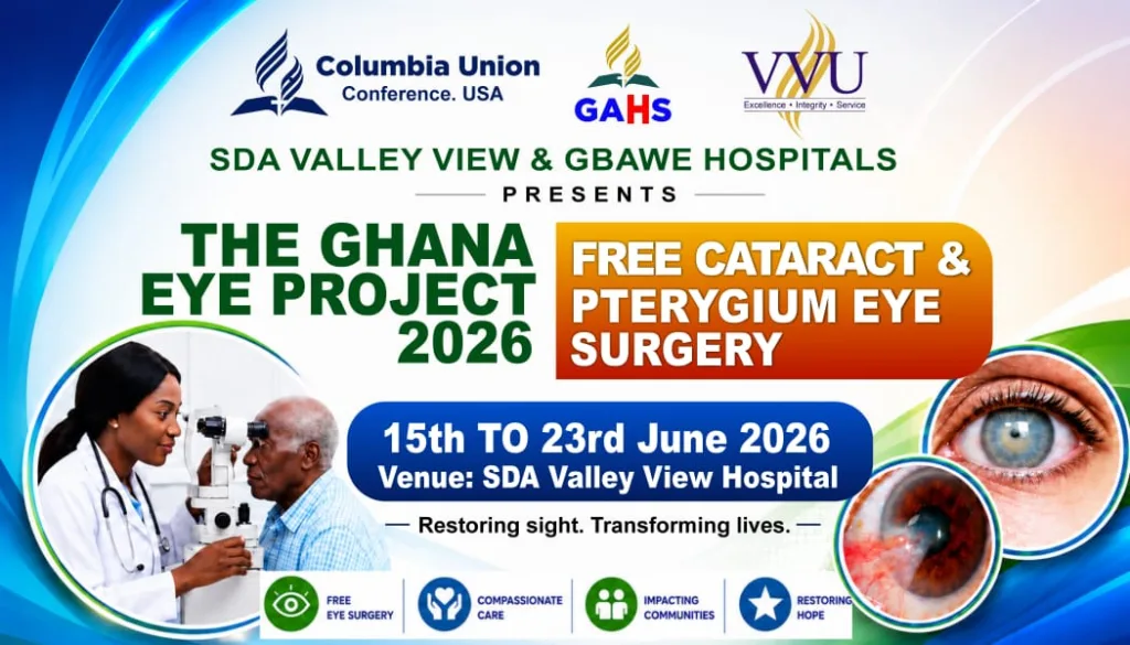 Ghana Eye Project targets 3,000 beneficiaries with free cataract and pterygium surgeries Ghana Eye Project targets 3,000 beneficiaries with free cataract and pterygium surgeries