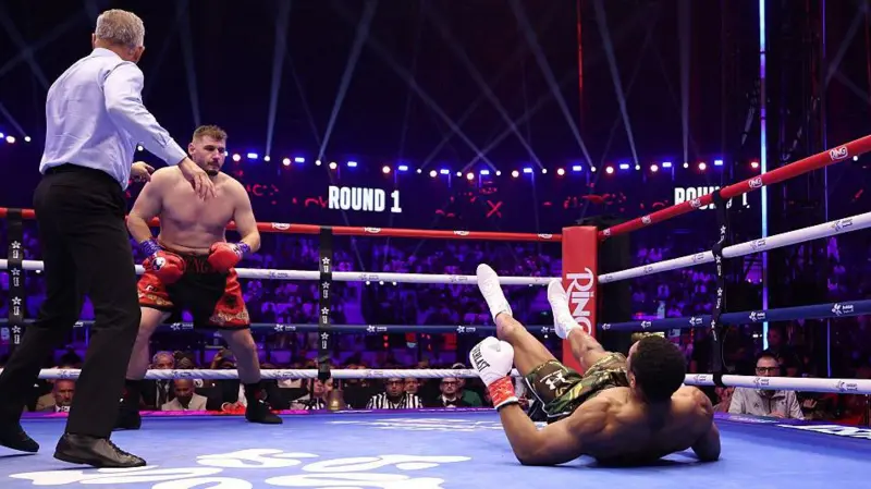 Joshua knocked down twice as dramatic win sets up Fury fight Joshua knocked down twice as dramatic win sets up Fury fight