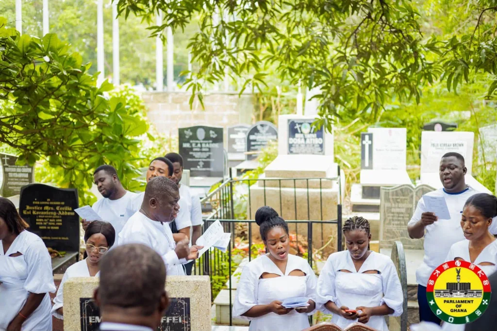 Parliament holds wreath-laying ceremony in memory of former Speaker Justice D. F. Annan