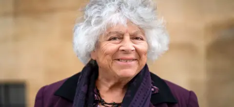 Getty Images Miriam Margolyes, award winning actress and writer, attends the Oxford Literary Festival 2025 on March 29, 2025 in Oxford, England
