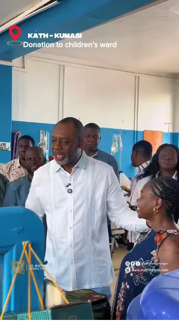 Napo donates medical equipment to KATH children's ward to mark his birthday