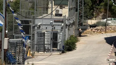Funeral held for baby shot dead by Israeli troops in occupied West Bank Photo shows an IDF checkpoint in the Tel Rumeida area in the south of Hebron.