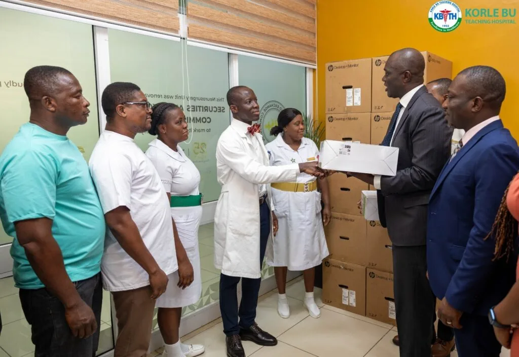 Phoenix Insurance donates computers to Korle Bu Teaching Hospital, calls for greater support for healthcare