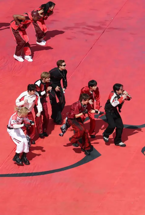 Getty Images 
South Korean K-pop group BTS performs 