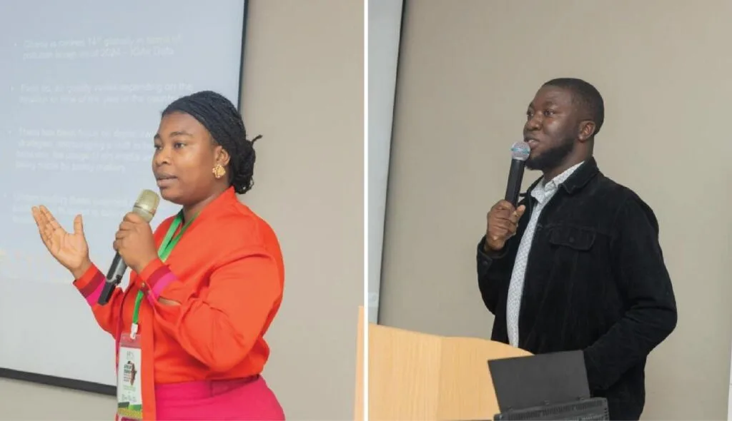 The six KNUST air quality ambassadors championing clean air action across Ghana and West Africa