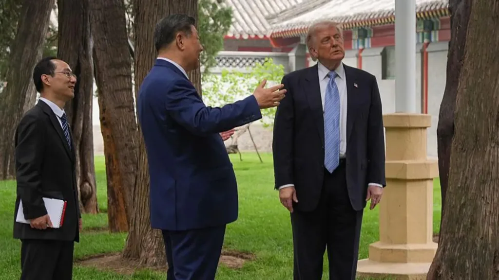 Xi takes Trump on tour of Communist Party's seat of power in Beijing