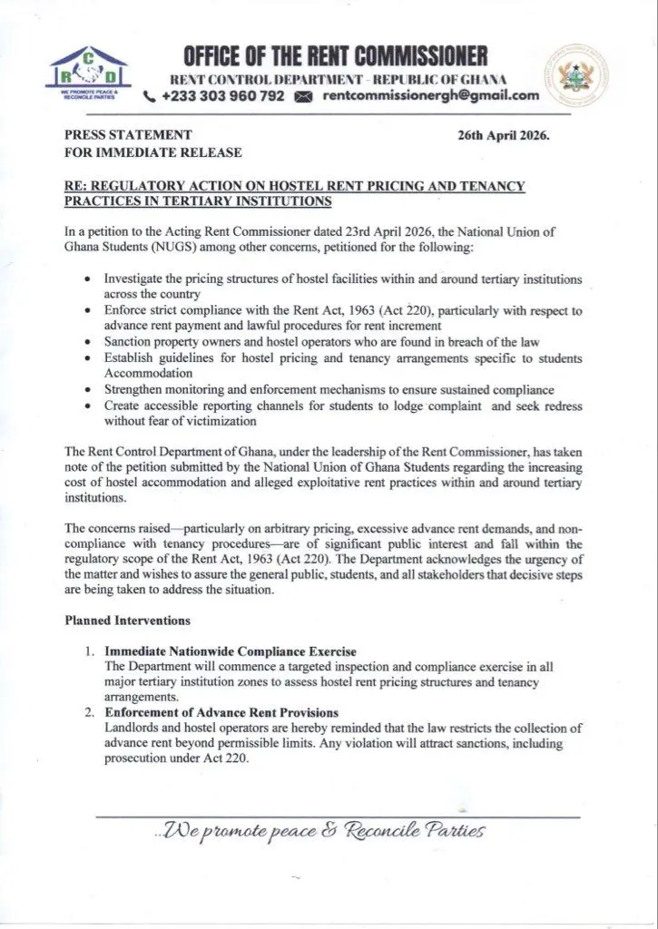 Rent Control Department cracks down on hostels over exploitative pricing, illegal rent advances