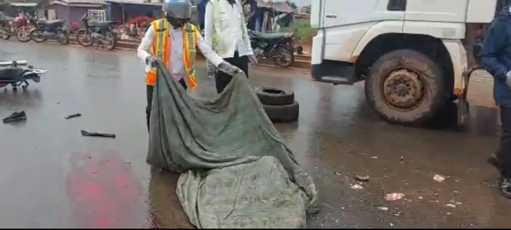 Rider dead, pillion critically injured after cargo truck crashes into motorcycle at Buduburam