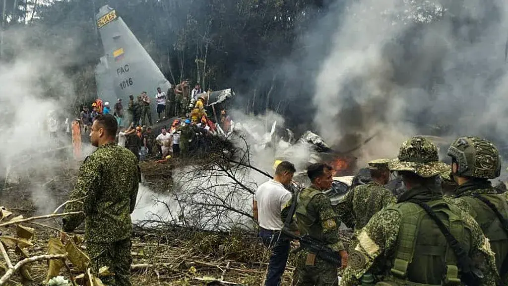 Colombian military plane crash kills at least 66