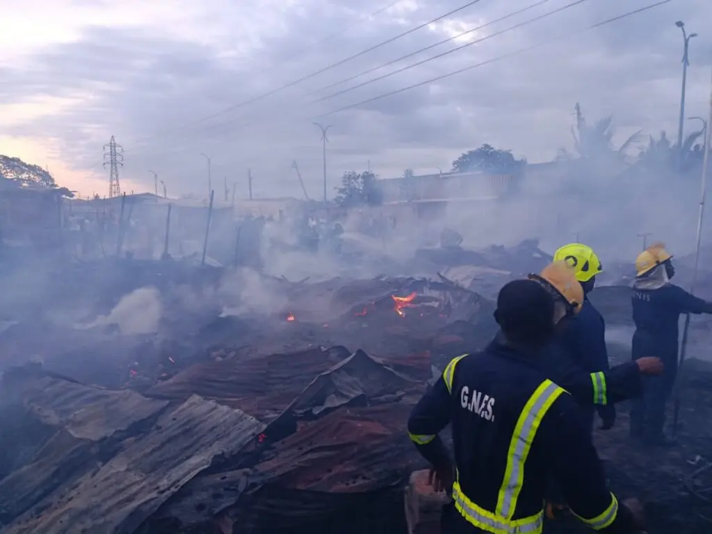 Wooden structures destroyed in fire outbreak at Ashaiman Tulaku