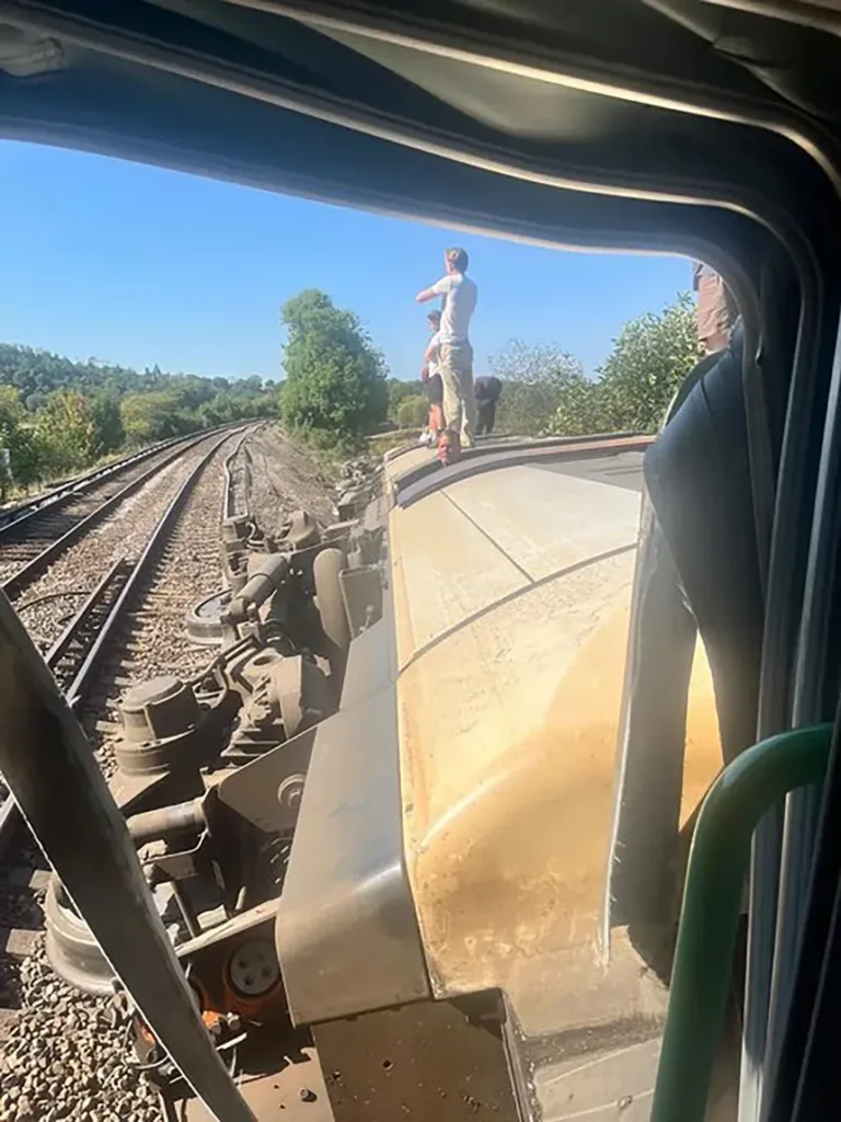 Rescue operation underway as passenger train derails in southern England
