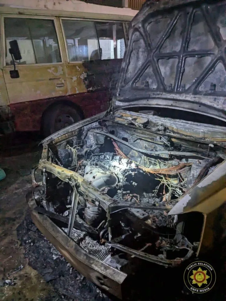 Fire destroys two vehicles at Mahean, no casualties reported