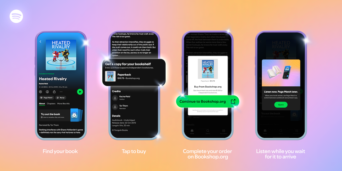 Spotify introduces physical book purchasing feature in US and UK through app expansion