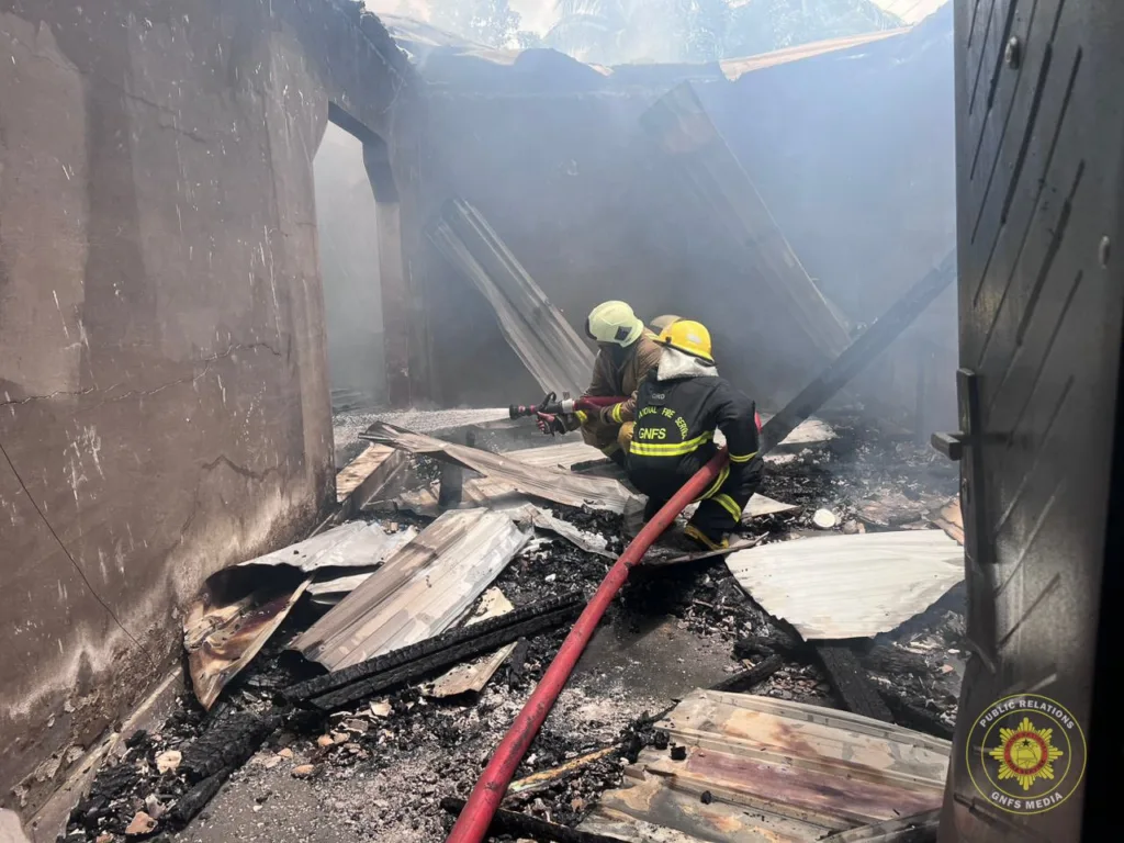 Fire destroys six-bedroom house in Koforidua