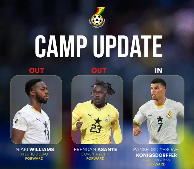 Königsdörffer earns late Black Stars call-up as injuries hit squad