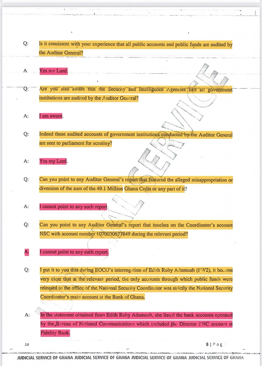 “I cannot produce any Auditor-General’s Report identifying the alleged diversion or misappropriation of the GH¢49.1 million”— PW4