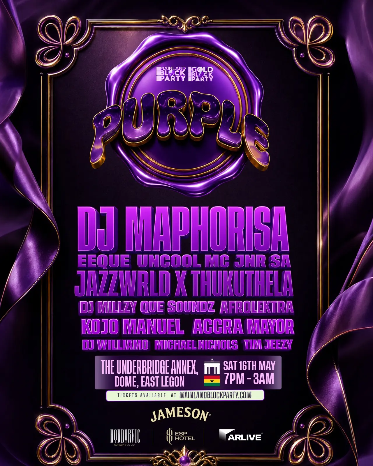 Purple marks a new chapter for GoldBlock Party after six years in Ghana