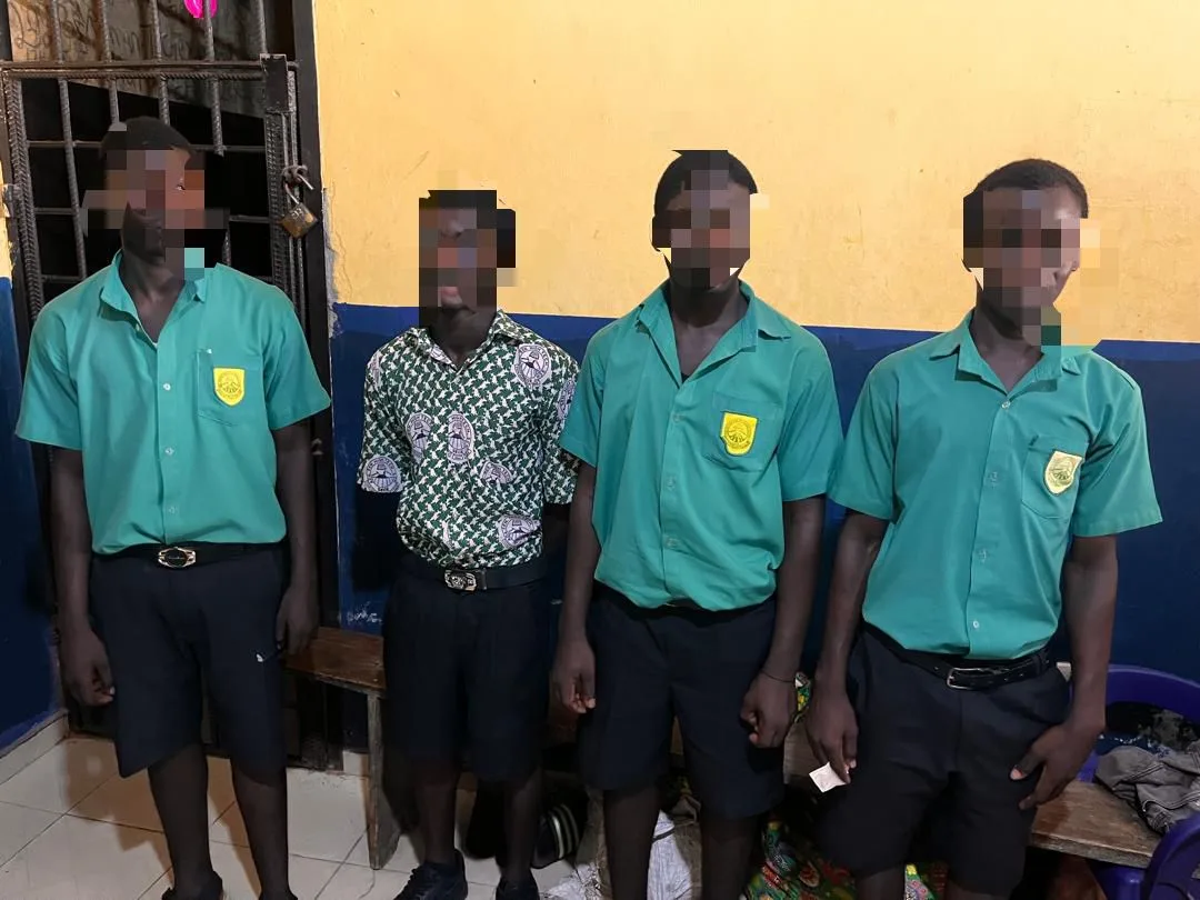 Police arrest four Ada SHTS students after viral video showing threats with cutlass