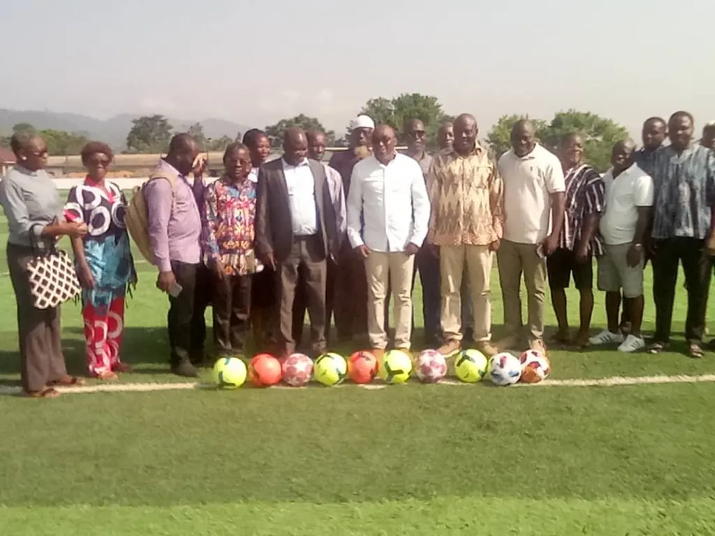 Abuakwa South MP hands over AstroTurf to St. Peter’s SHS to promote sports and healthy living